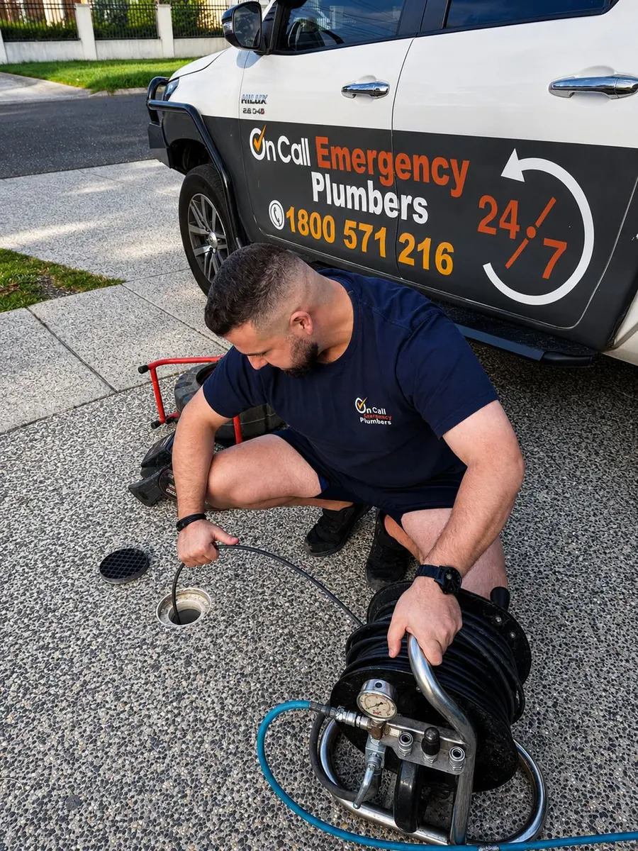 Plumber at work, Hampton